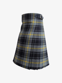 Plaid kilt with a belt on a white background