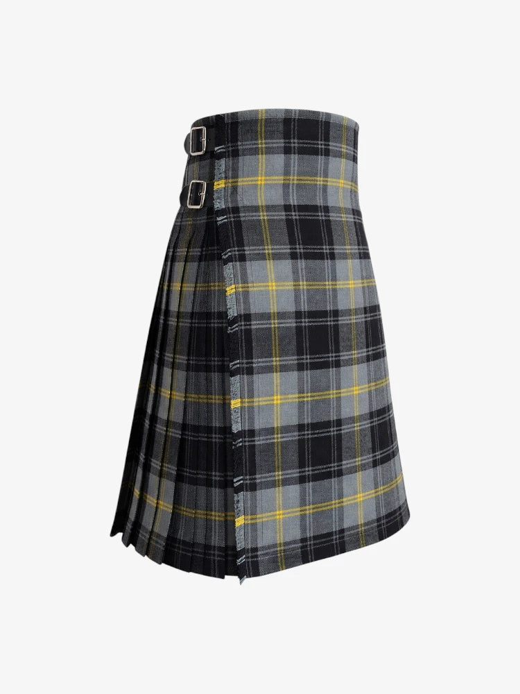 Plaid kilt with a white background