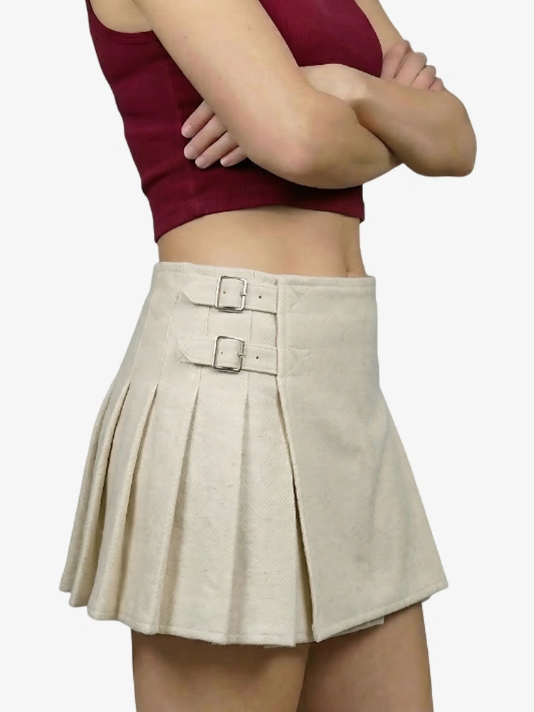 Damen Weißer Wollkilt