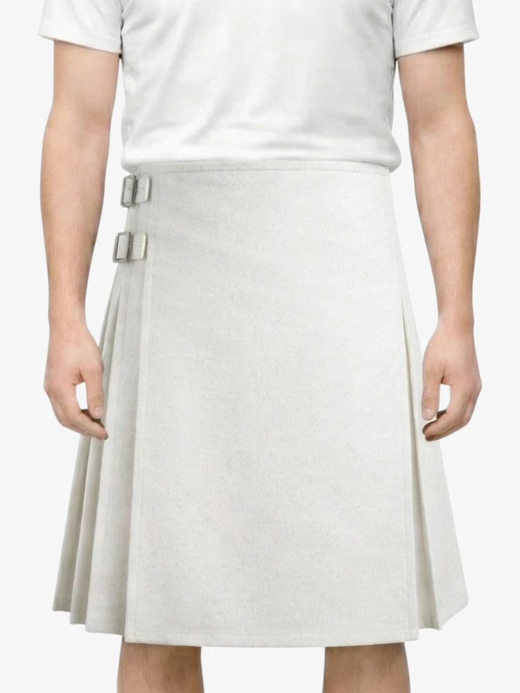 White Wool Kilt
