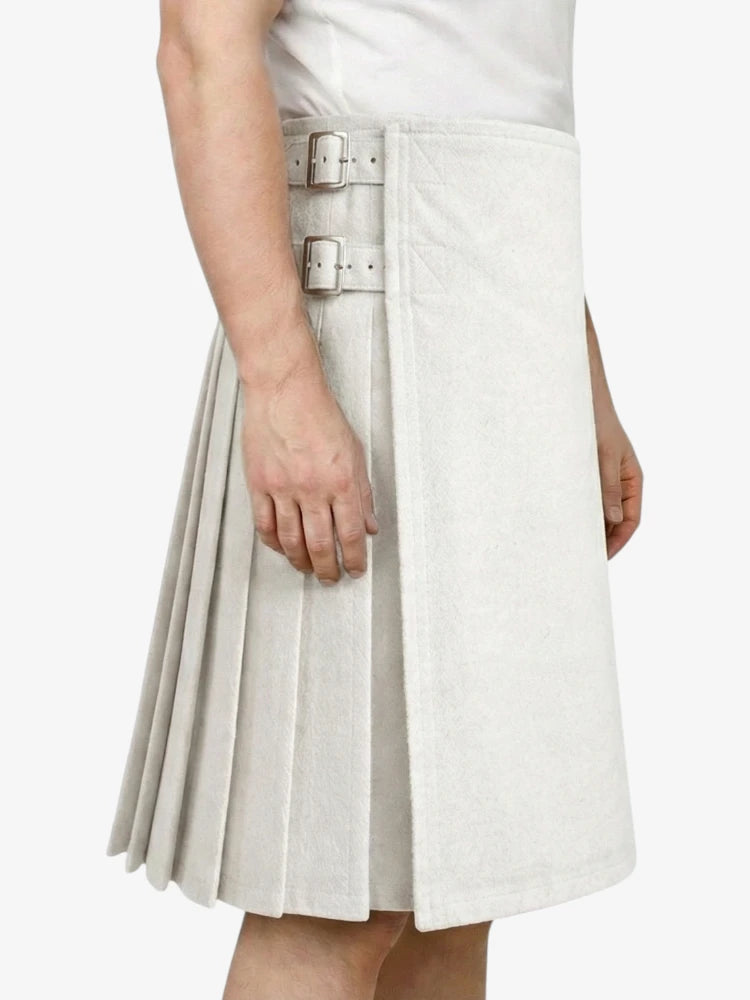 White Wool Kilt