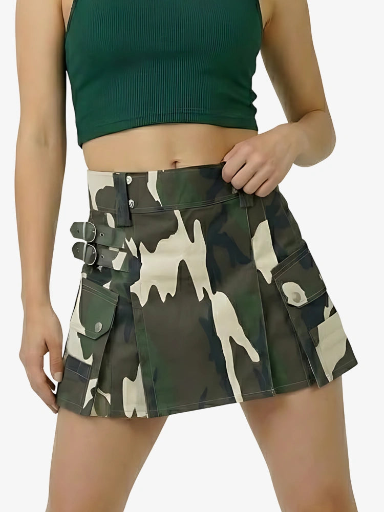 Damen Woodland Camouflage Utility Kilt