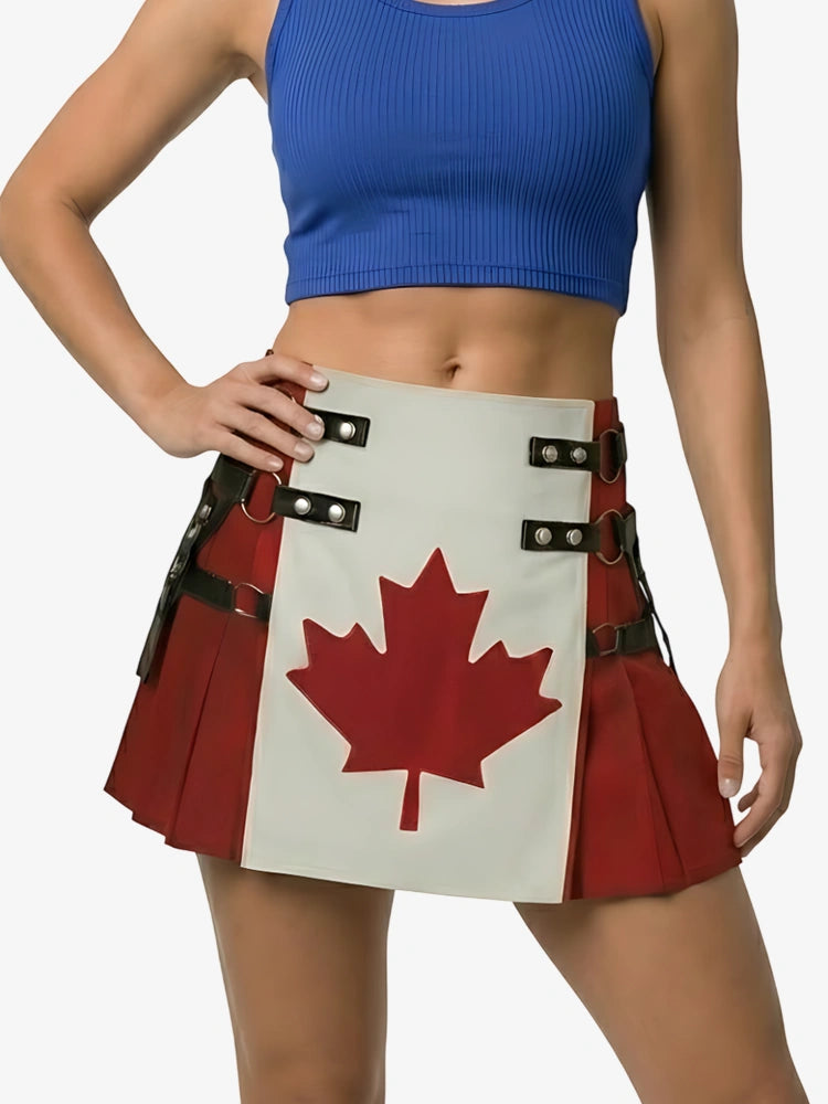 Kilts mit kanadischer Flagge
