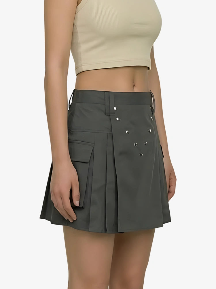 Damen Dunkelgrauer Utility Kilt