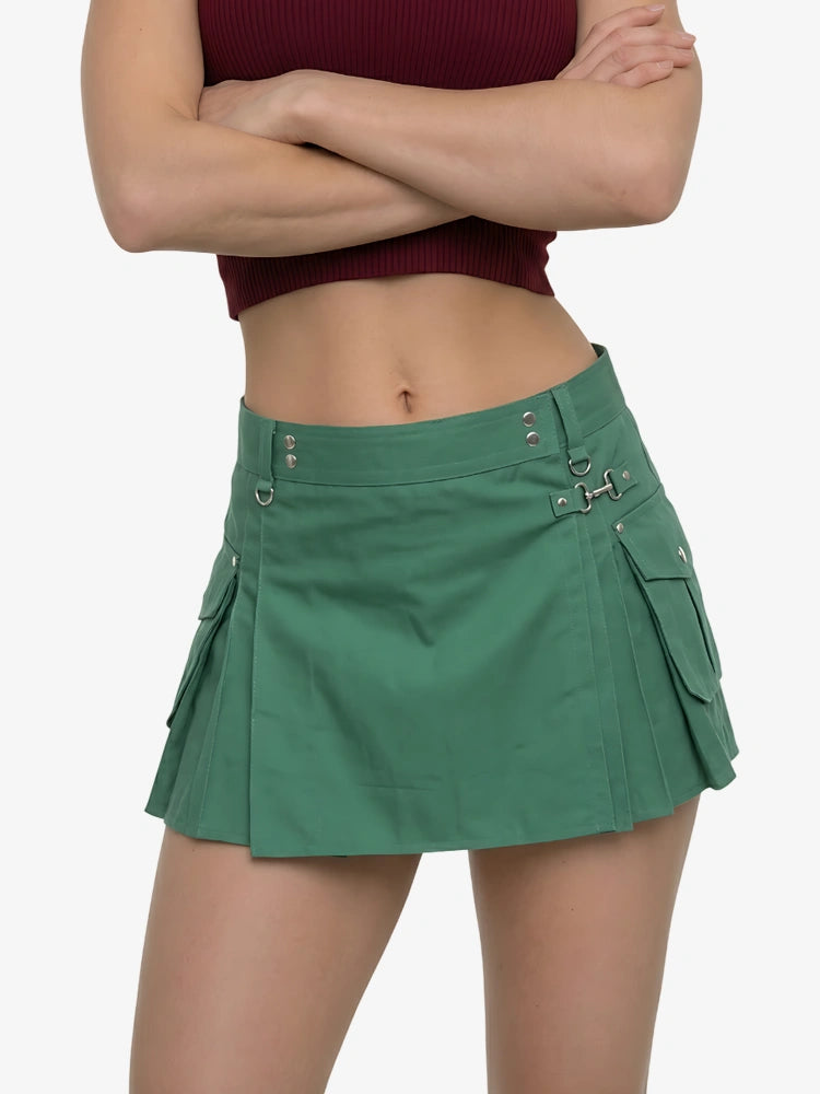 Damen Waldgrüner Utility Kilt