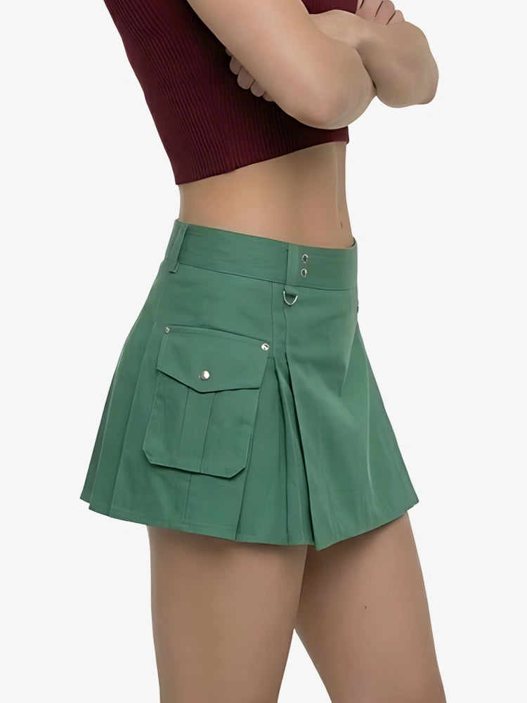 Damen Waldgrüner Utility Kilt