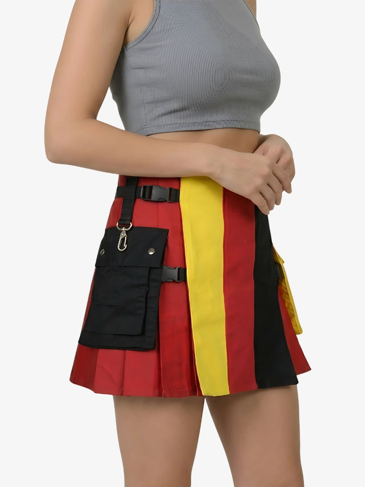 Damen Deutsche Flagge Utility Kilt
