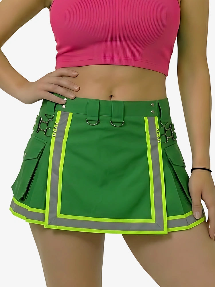 Damen Grüner Feuerwehr Kilt