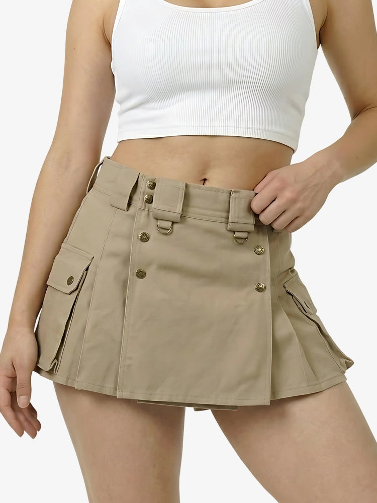 Damen Khaki Combat Utility Kilt