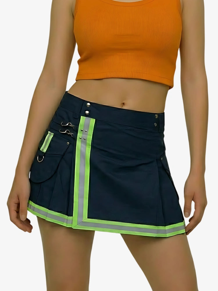 Damen Navyblauer Feuerwehr Utility Kilt