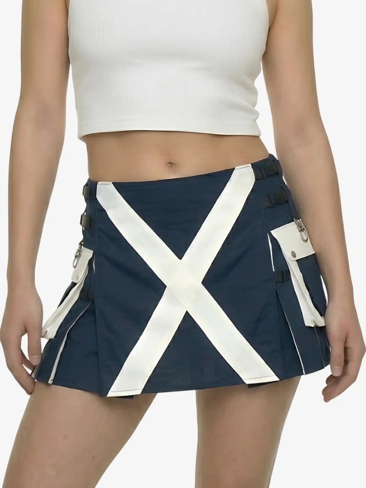 Damen Traditioneller Schottland-Flaggen Utility Kilt