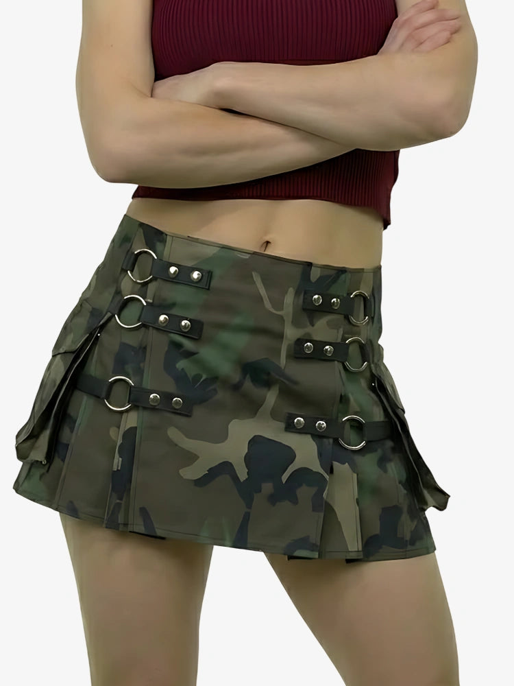 Damen Woodland Camouflage Utility Kilt