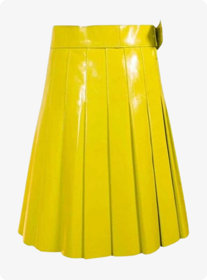 Gelber Damen Lederkilt