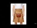 Kamel Leder Utility Kilt mit Front Sporran