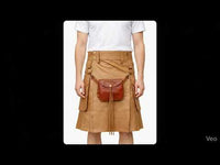 Kamel Leder Utility Kilt mit Front Sporran